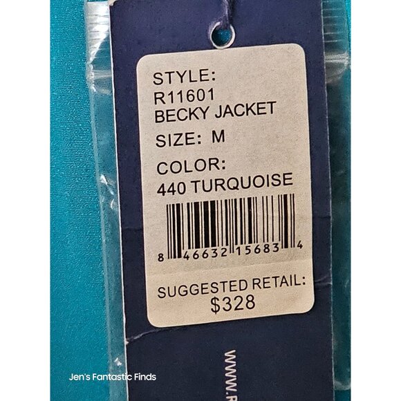 Rebecca Minkoff Turquoise 100% Silk Becky Jacket Medium New w/ Flaw $328 Retail - Picture 2 of 9